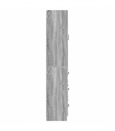 vidaXL Cabinet Set 2 pcs 66 x 34.5 x 87 cm Engineered Wood Grey Sonoma