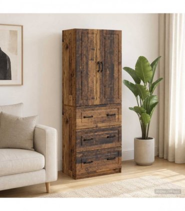 vidaXL Cabinet Set 2 pcs 66 x 34.5 x 87 cm Engineered Wood Old Wood