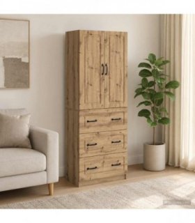 vidaXL Cabinet Set 2 pcs 66 x 34.5 x 87 cm Engineered Wood Artisan Oak