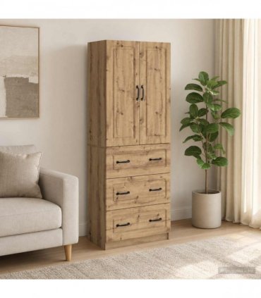 vidaXL Cabinet Set 2 pcs 66 x 34.5 x 87 cm Engineered Wood Artisan Oak