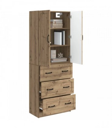 vidaXL Cabinet Set 2 pcs 66 x 34.5 x 87 cm Engineered Wood Artisan Oak