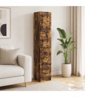 vidaXL Cabinet Set 2 pcs 33 x 34.5 x 87 cm Engineered Wood Smoked Oak