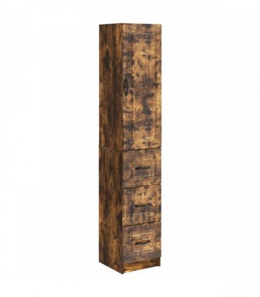 vidaXL Cabinet Set 2 pcs 33 x 34.5 x 87 cm Engineered Wood Smoked Oak