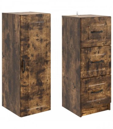 vidaXL Cabinet Set 2 pcs 33 x 34.5 x 87 cm Engineered Wood Smoked Oak