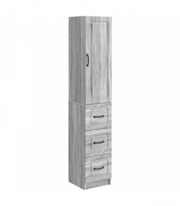 vidaXL Cabinet Set 2 pcs 33 x 34.5 x 87 cm Engineered Wood Grey Sonoma