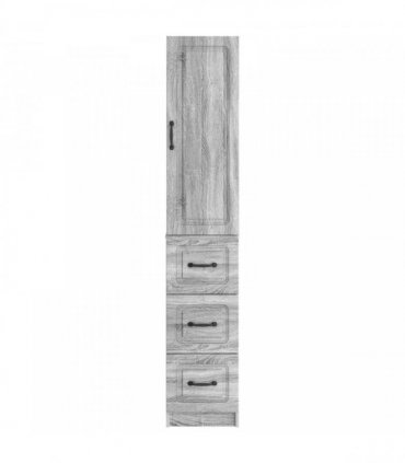 vidaXL Cabinet Set 2 pcs 33 x 34.5 x 87 cm Engineered Wood Grey Sonoma
