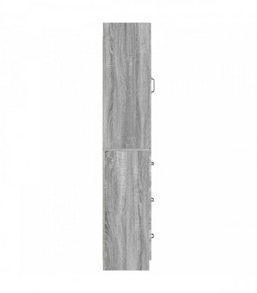 vidaXL Cabinet Set 2 pcs 33 x 34.5 x 87 cm Engineered Wood Grey Sonoma