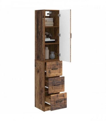 vidaXL Cabinet Set 2 pcs 33 x 34.5 x 87 cm Engineered Wood Old Wood