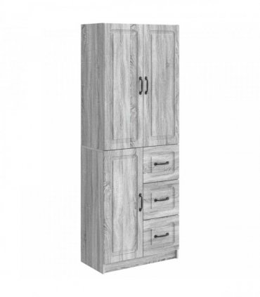 vidaXL Cabinet Set 2 pcs Grey Sonoma Engineered Wood