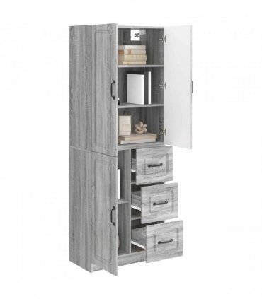 vidaXL Cabinet Set 2 pcs Grey Sonoma Engineered Wood