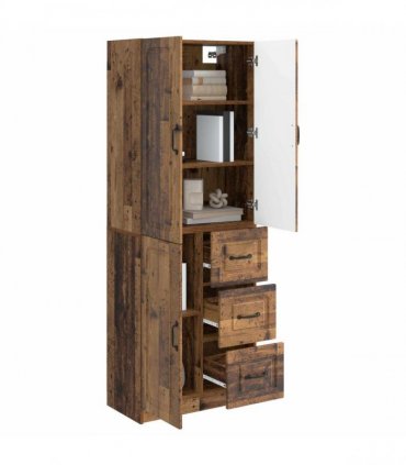 vidaXL Cabinet Set 2 pcs Old Wood Engineered Wood