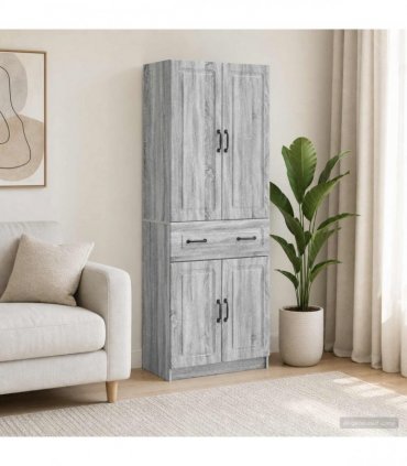 vidaXL Cabinet Set 2 pcs Grey Sonoma Engineered Wood