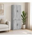 vidaXL Cabinet Set 2 pcs Grey Sonoma Engineered Wood