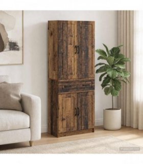 vidaXL Cabinet Set 2 pcs Old Wood Engineered Wood