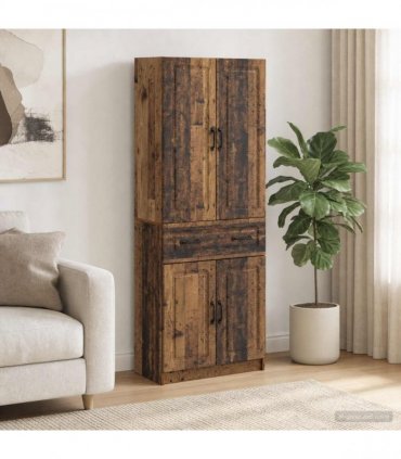 vidaXL Cabinet Set 2 pcs Old Wood Engineered Wood
