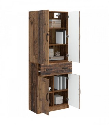 vidaXL Cabinet Set 2 pcs Old Wood Engineered Wood