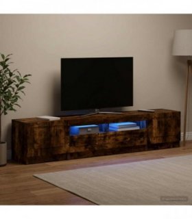 vidaXL LED TV Cabinet UTRECHT 3 pcs Smoked Oak Engineered Wood
