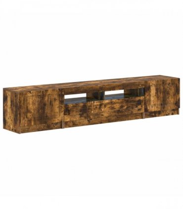vidaXL LED TV Cabinet UTRECHT 3 pcs Smoked Oak Engineered Wood