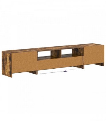 vidaXL LED TV Cabinet UTRECHT 3 pcs Smoked Oak Engineered Wood