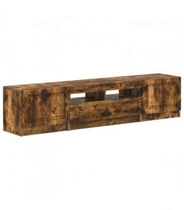 vidaXL LED TV Cabinet UTRECHT 3 pcs Smoked Oak Engineered Wood