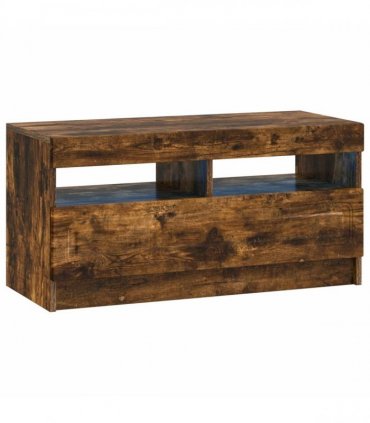 vidaXL LED TV Cabinet UTRECHT 3 pcs Smoked Oak Engineered Wood