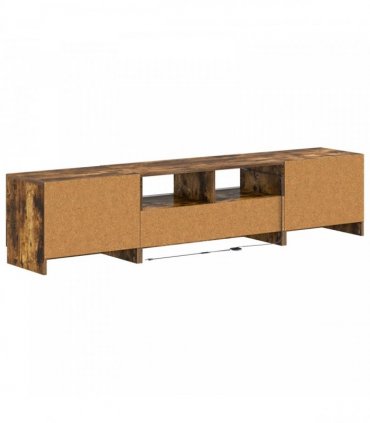 vidaXL LED TV Cabinet UTRECHT 3 pcs Smoked Oak Engineered Wood