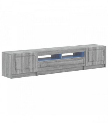 vidaXL LED TV Cabinet UTRECHT 3 pcs Grey Sonoma Engineered Wood