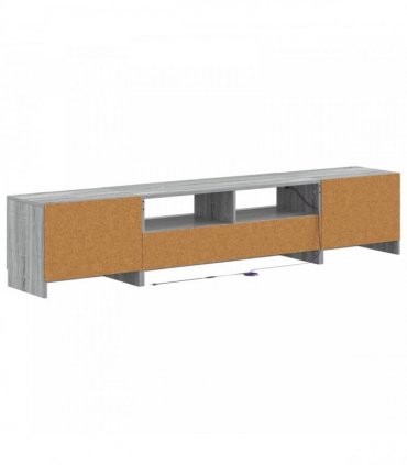 vidaXL LED TV Cabinet UTRECHT 3 pcs Grey Sonoma Engineered Wood