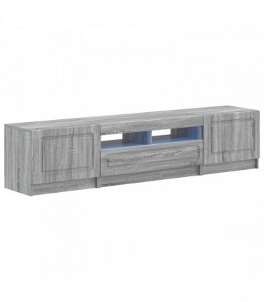 vidaXL LED TV Cabinet UTRECHT 3 pcs Grey Sonoma Engineered Wood