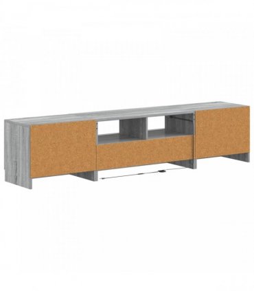 vidaXL LED TV Cabinet UTRECHT 3 pcs Grey Sonoma Engineered Wood