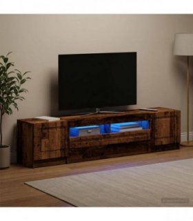 vidaXL LED TV Cabinet UTRECHT 3 pcs Old Wood Engineered Wood