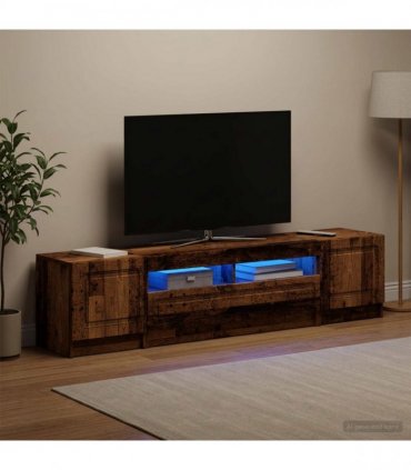 vidaXL LED TV Cabinet UTRECHT 3 pcs Old Wood Engineered Wood