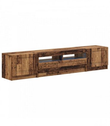 vidaXL LED TV Cabinet UTRECHT 3 pcs Old Wood Engineered Wood