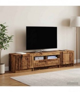 vidaXL LED TV Cabinet UTRECHT 3 pcs Old Wood Engineered Wood