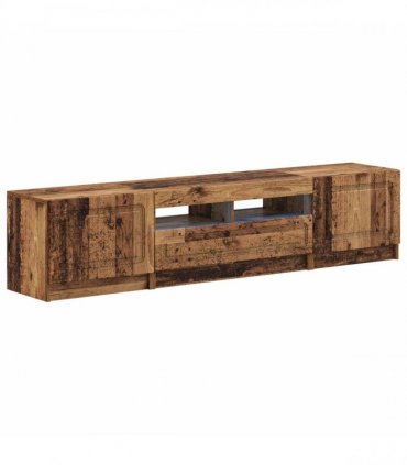 vidaXL LED TV Cabinet UTRECHT 3 pcs Old Wood Engineered Wood