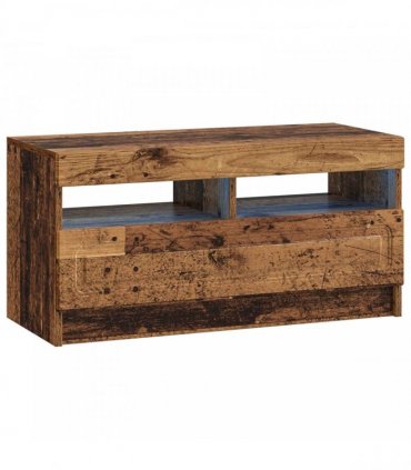 vidaXL LED TV Cabinet UTRECHT 3 pcs Old Wood Engineered Wood