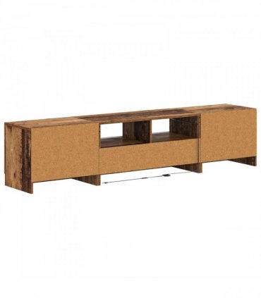 vidaXL LED TV Cabinet UTRECHT 3 pcs Old Wood Engineered Wood