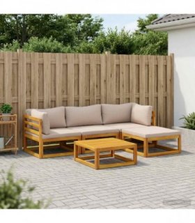 vidaXL Sofa Set 5 pcs Natural Solid Acacia Wood