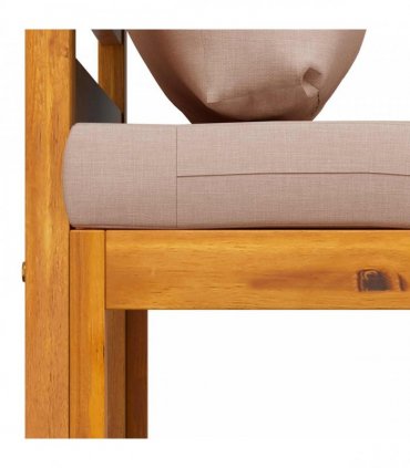 vidaXL Sofa Set 3 pcs Natural Solid Acacia Wood
