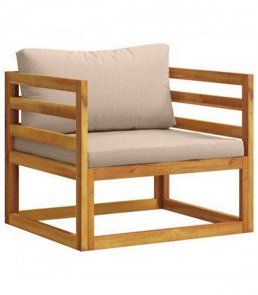 vidaXL 5 Piece Garden Lounge Set Modular Natural Solid Acacia Wood