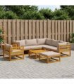 vidaXL Sofa Set 8 pcs Natural Solid Acacia Wood