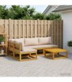 vidaXL Sofa Set 5 pcs Natural Solid Acacia Wood