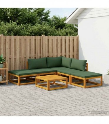 vidaXL Sofa Set 6 pcs Natural Solid Acacia Wood