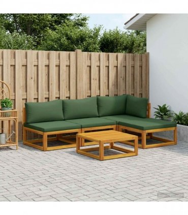 vidaXL Sofa Set 5 pcs Natural Solid Acacia Wood