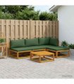 vidaXL Sofa Set 5 pcs Natural Solid Acacia Wood