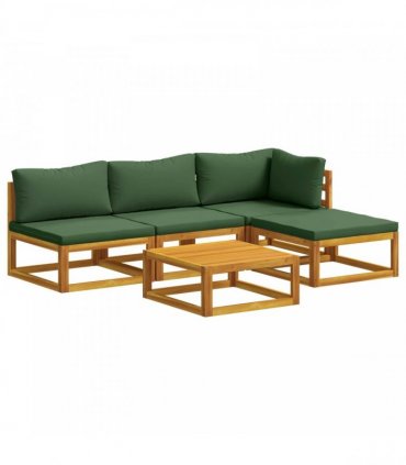 vidaXL Sofa Set 5 pcs Natural Solid Acacia Wood