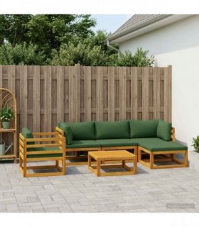 vidaXL Sofa Set 6 pcs Natural Solid Acacia Wood