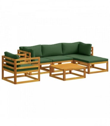 vidaXL Sofa Set 6 pcs Natural Solid Acacia Wood
