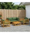 vidaXL 5 Piece Garden Lounge Set Modular Natural Solid Acacia Wood