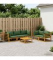 vidaXL Sofa Set 6 pcs Natural Solid Acacia Wood